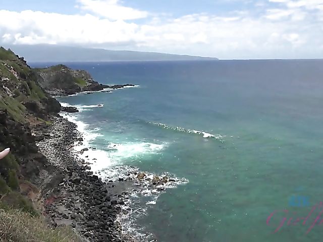 Outdoor POV blow and fuck by the ocean with his girlfriend Melody Marks