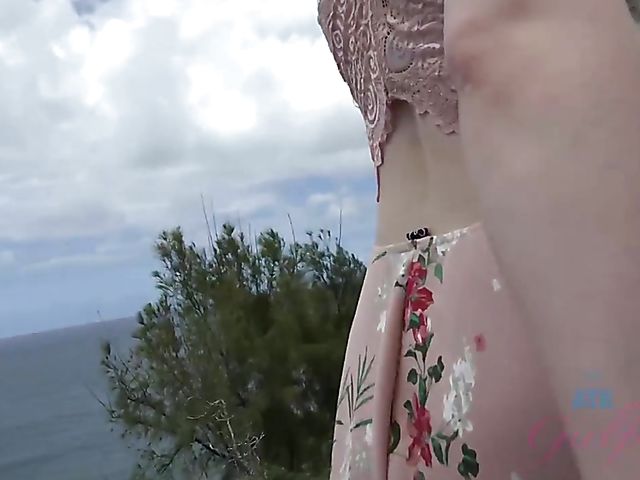 Outdoor POV blow and fuck by the ocean with his girlfriend Melody Marks