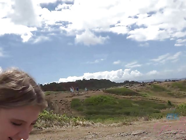 Outdoor POV blow and fuck by the ocean with his girlfriend Melody Marks