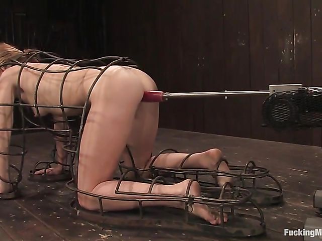 Brutal machine domination in restraints with Ami Emerson