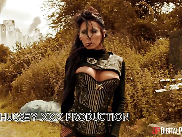 Lesbian boots babes Katrina Jade and Madison Ivy do it on the bar counter