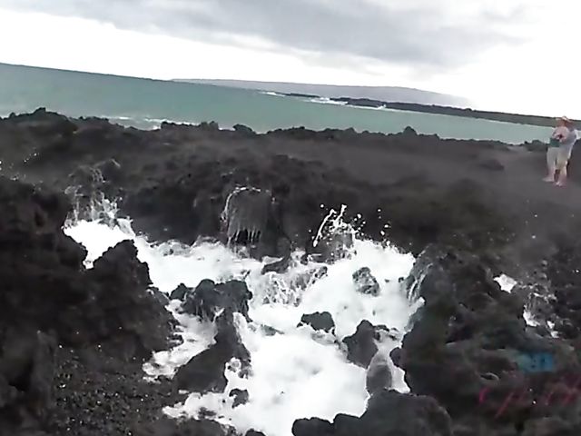 Nude beach girlfriend Chloe Temple shows off her tiny body