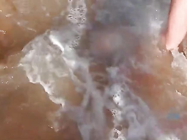 Nude beach girlfriend Chloe Temple shows off her tiny body