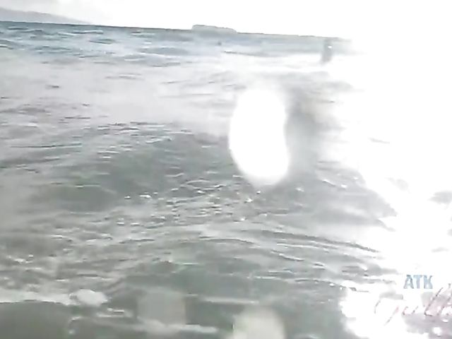 Nude beach girlfriend Chloe Temple shows off her tiny body