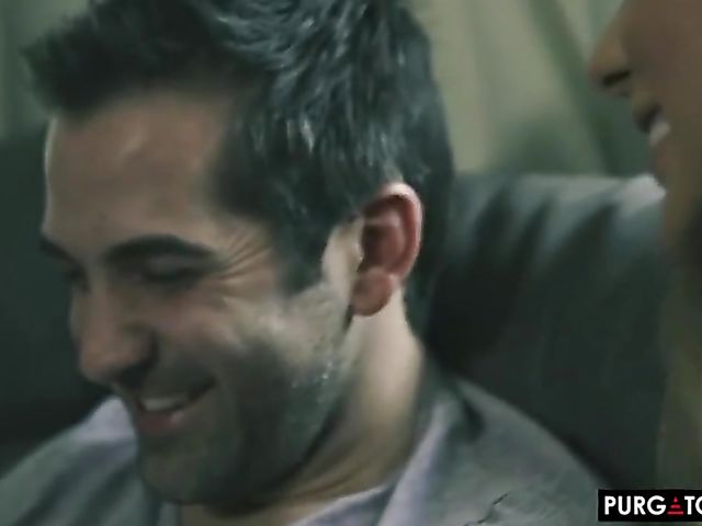 Jaye Summers - Blowjob threesome with her husband's friend