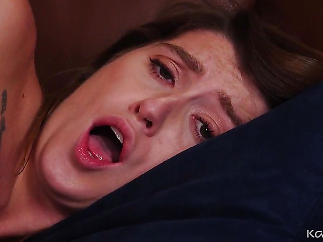 Wet vibrator orgasm on the sofa with hot chick Riley Shae