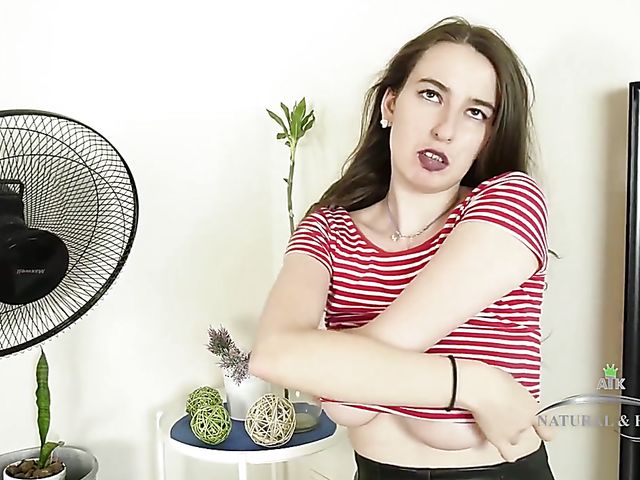 Naughty Marica Di with big naturals and a hairy cunt