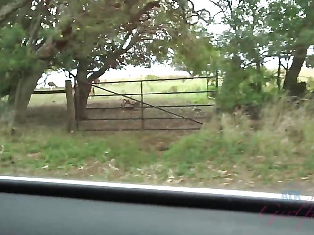 Teen car adventure with bespectacled Lenna Lux fucking in the country 