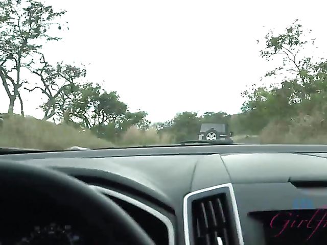 Teen car adventure with bespectacled Lenna Lux fucking in the country 