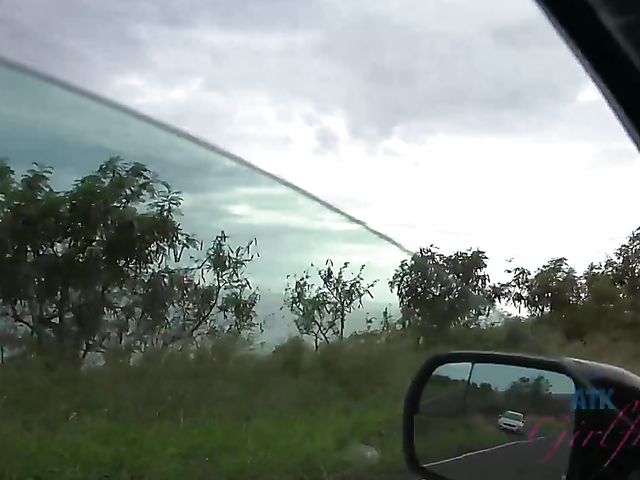 Teen car adventure with bespectacled Lenna Lux fucking in the country 