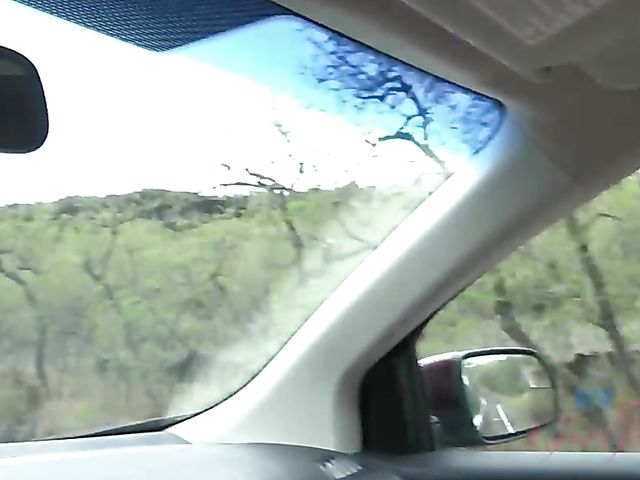 Teen car adventure with bespectacled Lenna Lux fucking in the country 