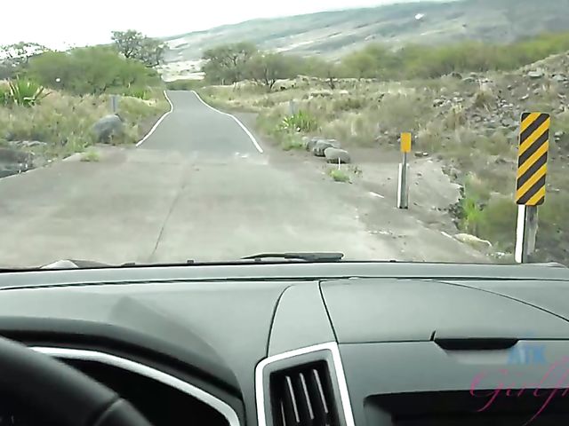 Teen car adventure with bespectacled Lenna Lux fucking in the country 