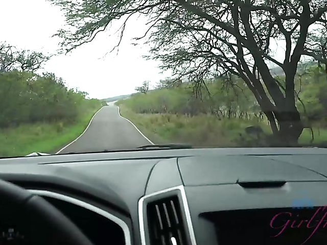 Teen car adventure with bespectacled Lenna Lux fucking in the country 