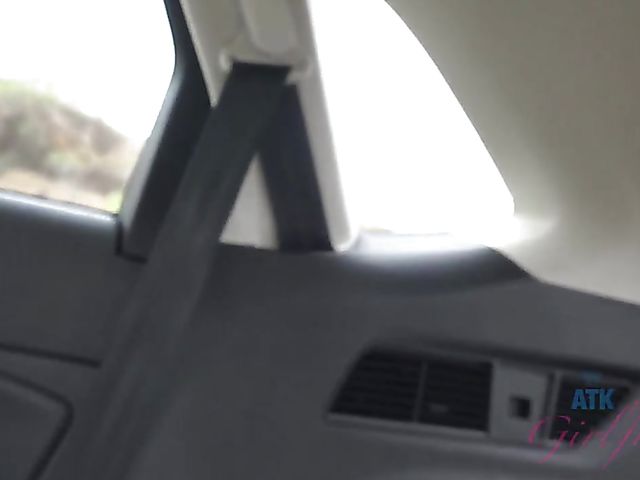 Teen car adventure with bespectacled Lenna Lux fucking in the country 