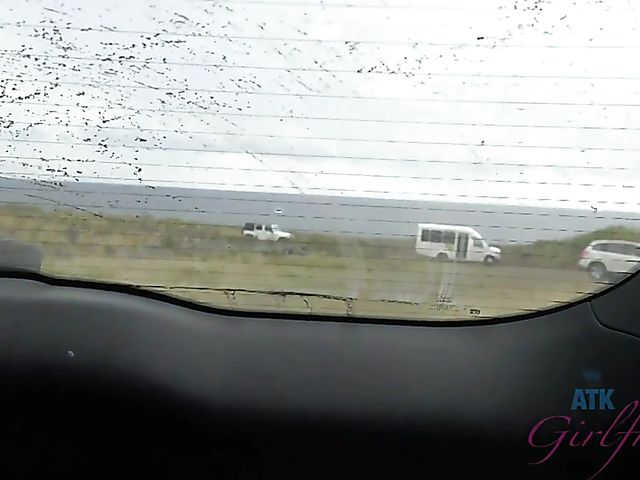 Teen car adventure with bespectacled Lenna Lux fucking in the country 