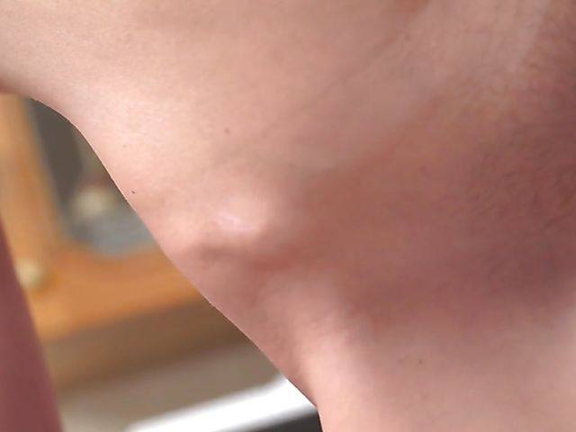 Strawberry masturbation in the kitchen with skinny brunette Milana Myles 