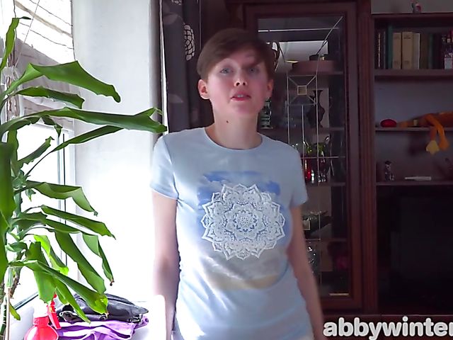 Short-haired natural hairy girl next door Erina getting naked