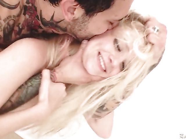 Rough teen fuck on a leash with tiny slut Riley Star