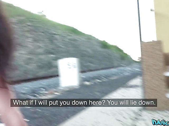 Street blowjob and fuck for money with czech girl Lola Black 