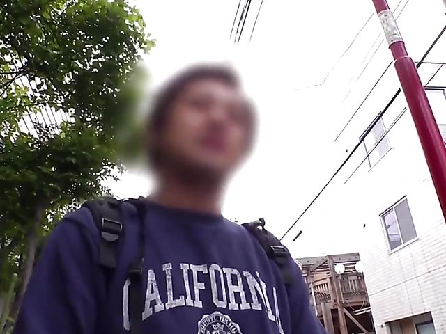 Busty Japanese teen making horny guys happy