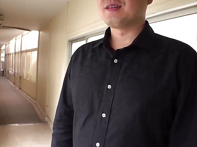 Busty Japanese teen making horny guys happy