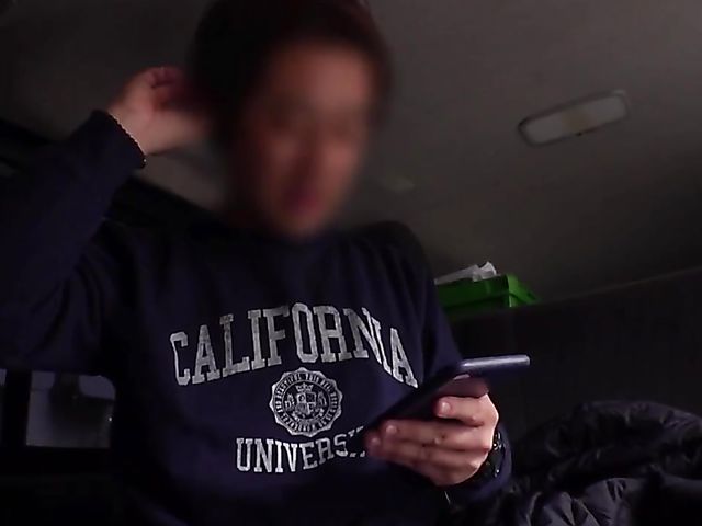 Busty Japanese teen making horny guys happy