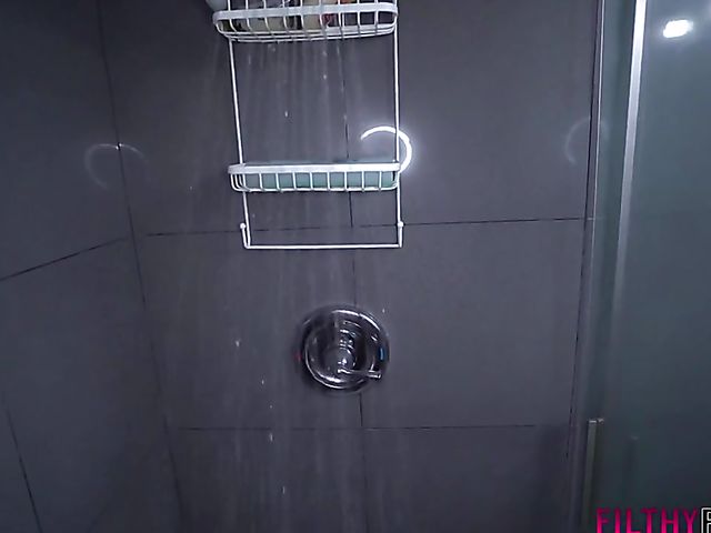 Shower POV sucking and fucking with wet Monica Sage