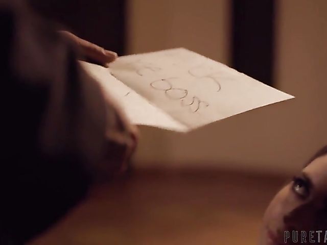 Jill Kassidy's white lace secretary stockings turn her boss on