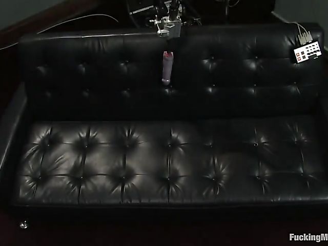 Poppy Morgan's DP orgasm with electric dildo machines