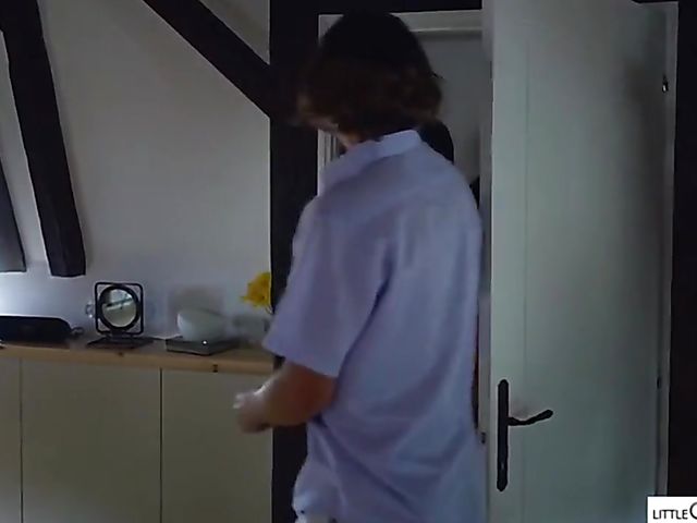 Pretty brunettes Little Caprice and Katy Rose in hot euro foursome  