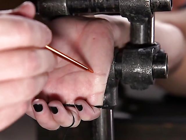 Casey Calvert - Hard spanking in metal bondage