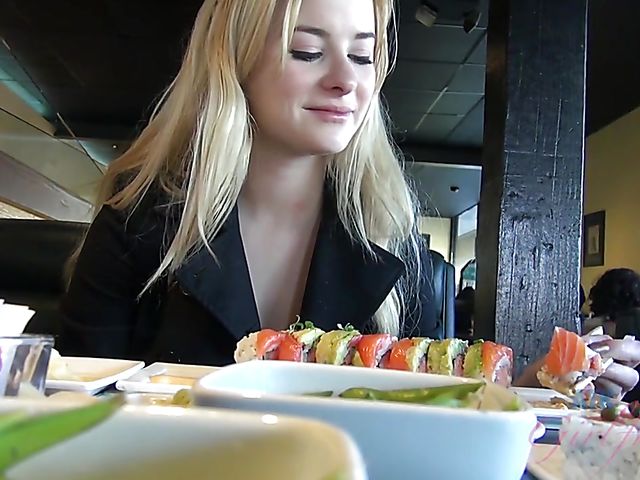 Bikini teen Charlyse Angel shows her titties and slit outdoors