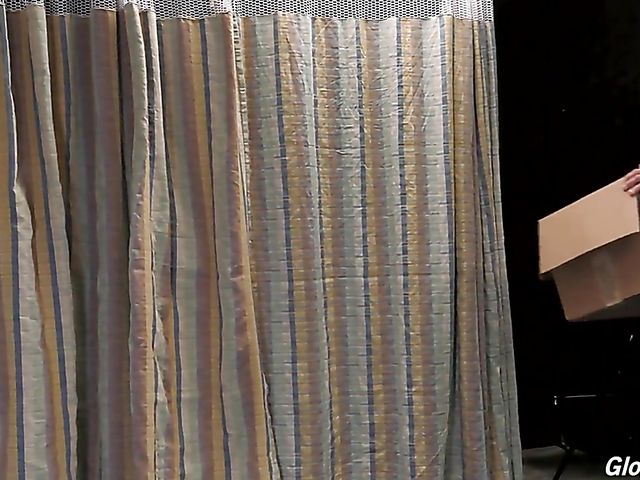 Gloryhole interracial fun with huge tittied curly mom Sara Jay