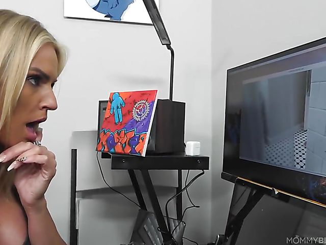 Rachael Cavali - Mom blowjob and cum on her big boobies