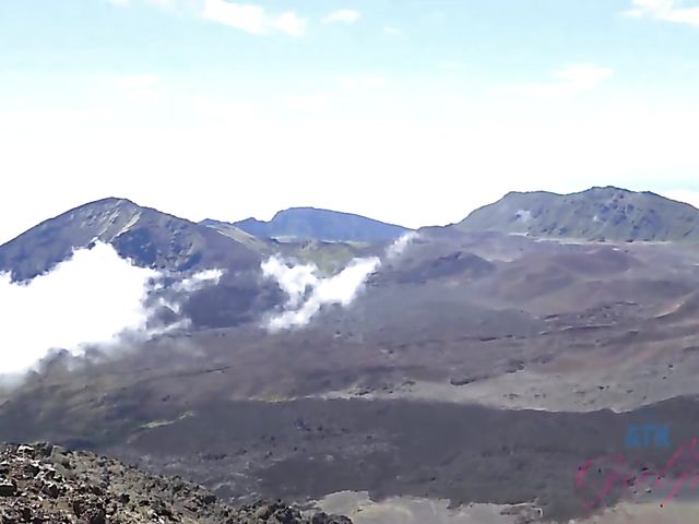 Teen bikini girl Kate Bloom diving and showing her twat in the car