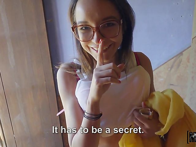 Staircase sex for money with hot neighbor Rancys Belle 