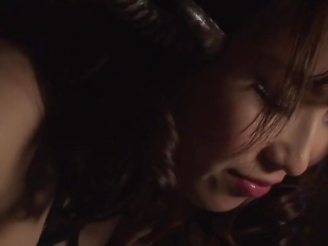 Horny Japanese demoness Tsubasa Hachino making man cum over and over