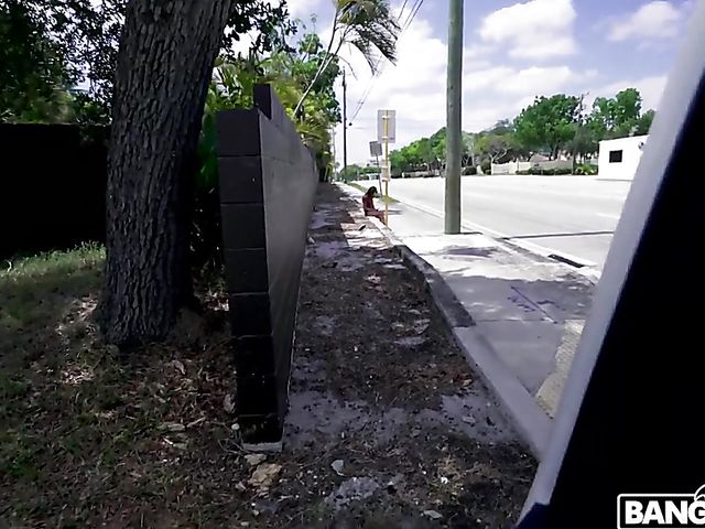 Facial in a van for petite Chinese teen Lulu Chu