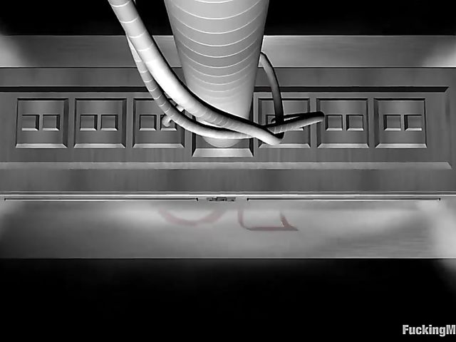 Pierced tits brunette Scarlet Faux gets her pussy attacked by robotic dildos