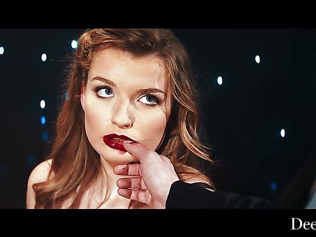 Hardcore fuck in fishnets with hot actress Mia Melano on stage