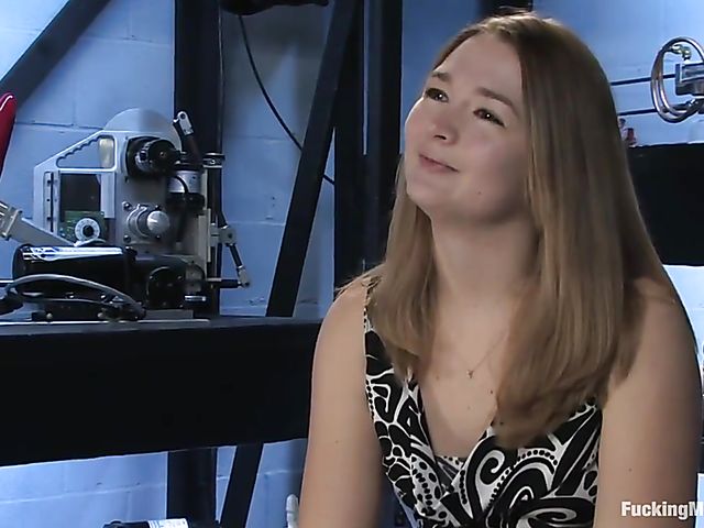 Savannah West - Shaved pussy stimulation with machines