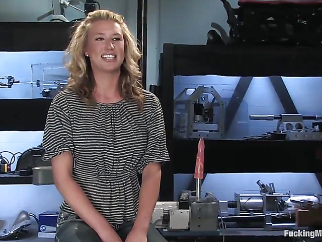 Cheerful Mason gets her pussy and ass drilled by dildo machine