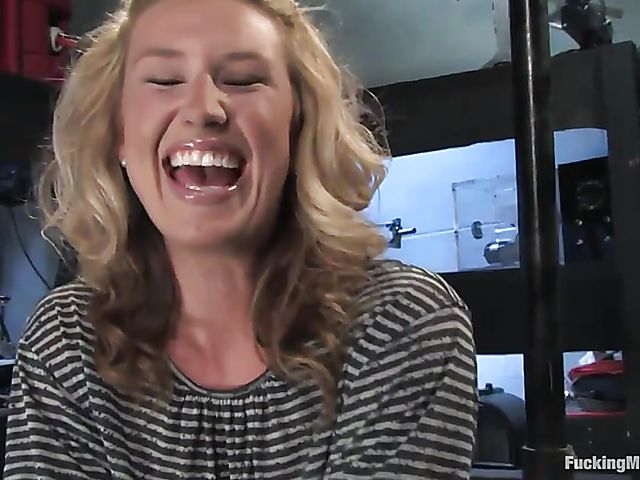 Cheerful Mason gets her pussy and ass drilled by dildo machine