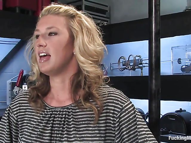 Cheerful Mason gets her pussy and ass drilled by dildo machine