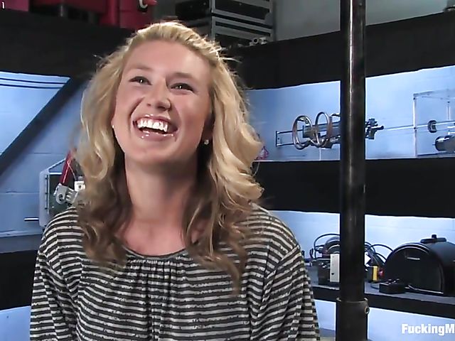 Cheerful Mason gets her pussy and ass drilled by dildo machine