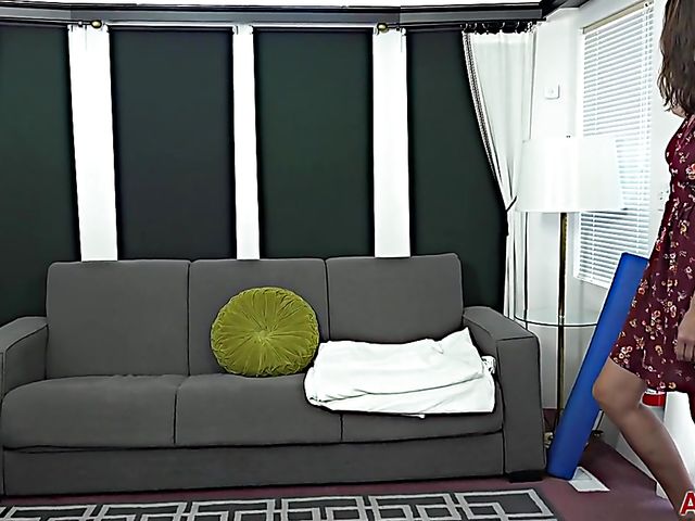 Nude yoga with lovely mature gymnast CJ 