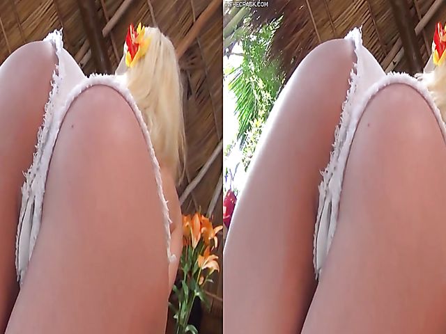 Virtual reality 3D solo with sexy blonde Kiara Cole