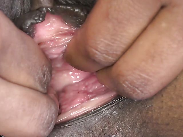 Demi Sutra's black pussy spread for you up close