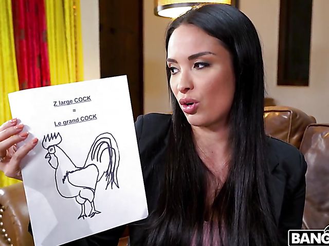 Well endowed french lady Anissa Kate can stop fucking Vlad's gigantic cock