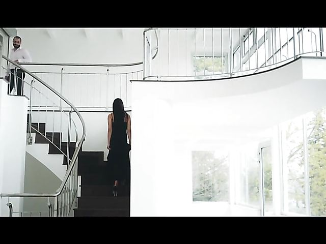 Slim brunette Katy Rose takes off her black dress and gets nailed by Miguel Zayos